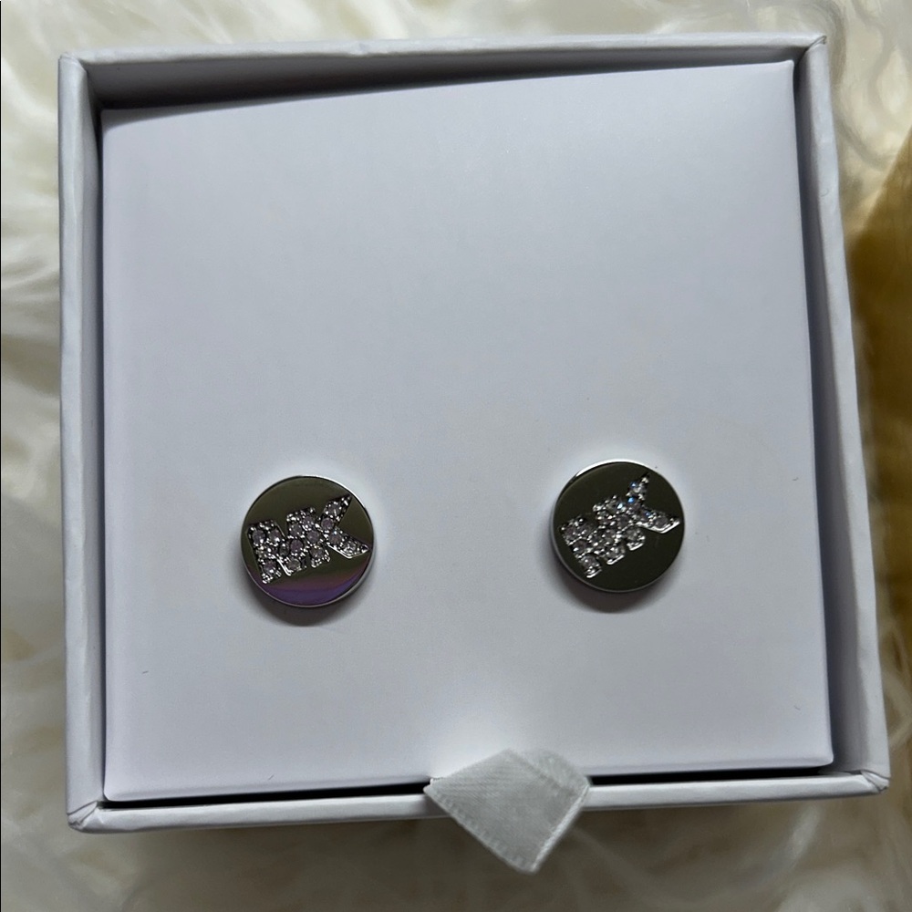 Michael Kors Silver Stud Earrings - Picture 3 of 5